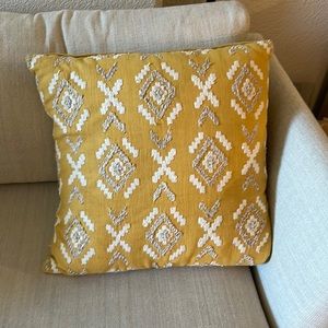 Embroidered decorative pillow
